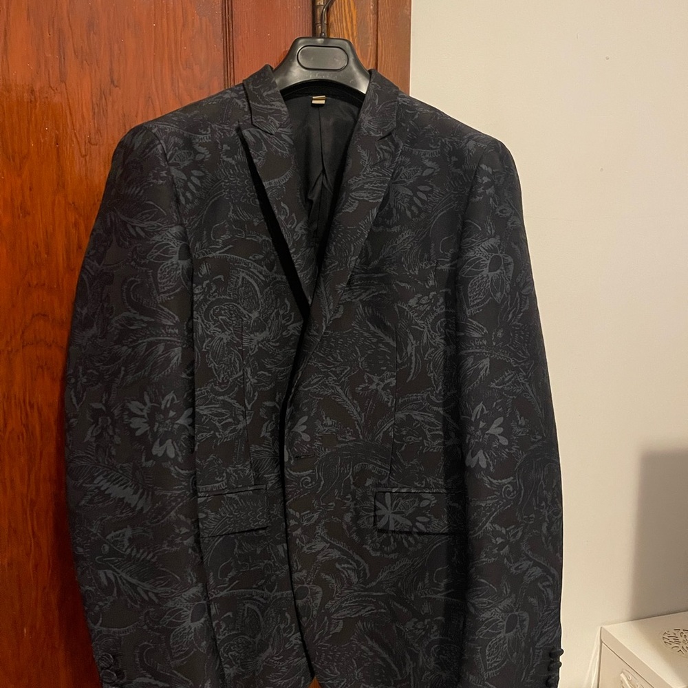 Burberry Black Floral Blazer